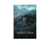 AGEUWRRGGH Impression sur toile Utopie Concrete - Art mural esthétique - Peinture moderne pour chambres - 60 x 90 cm - Style sans cadre