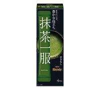 AGF Blendy Matcha Ippo sans Lait Lot de 4 flacons x 6 boîtes [Poudre Matcha] [Sans Sucre] 7,5g (24x24)