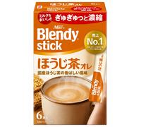 AGF Blendy Stick Hojicha au Lait 6 pièces 60 g [Nouveautés]