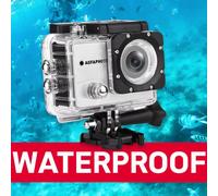 AgfaPhoto Caméra d'action Realimove AC5000 – Étanche 30m, True 720P, Wi‑Fi, Écran LCD 2.0'' Gris