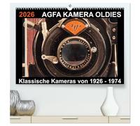 AGFA KAMERA OLDIES Klassische Kameras von 1926 - 1974 (hochwertiger Premium Wandkalender 2026 DIN A2 quer), Kunstdruck in Hochglanz: In diesem ... Vergangenheit der Fotografie zurück versetzt.