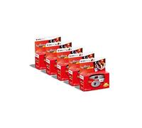 AGFA PHOTO 601020 - Appareil Photo Jetable LeBox Flash, 27 photos, Objectif Optique 31 mm - Gris et Rouge