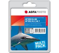 Agfa Photo 950XLBK+951XLC,M,Y Multipack Noir(e) / Cyan / Magenta / Jaune Original APHP950SETXLC