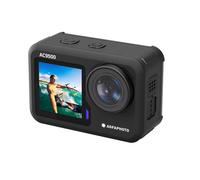 AgfaPhoto AC9500 Caméra Sportive Waterproof - Vidéos 4K à 30FPS, Photos 16Mpixels, Double Écran, Grand Angle 170°, Stabilisation Anti-Vibration, WiFi - Noir