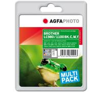 Agfa Photo LC980/1100BK,C,M,Y Multipack Noir(e) / Cyan / Magenta / Jaune Original APB1100SETD