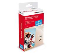 AGFA PHOTO - Cartouche et papiers 5,3 x 8,6 cm AMC - Compatible AGFA PHOTO Realipix Mini S, Realipix Mini P, Kodak Mini Printer 2, Kodak Mini Shot - - 20 photos