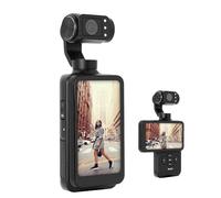 AgfaPhoto Realimove MC3X - Mini Caméra Stabilisée 3 Axes, Vidéo Full HD, Écran LCD, Connexion Wi-FI, Batterie Lithium - Noir