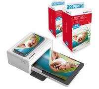 AGFA PHOTO Pack Imprimante Realipix Moments + Cartouche 240 photos 10x15 cm - 4Pass Sublimation Thermique - Bluetooth - Blanc