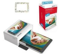 Imprimante photo Agfaphoto AGFA PHOTO Pack Imprimante Realipix Moments + Cartouches et papiers 80 photos + Joli cadre magnetique - Impression Bluetooth Photo 10x15 cm, iOS et