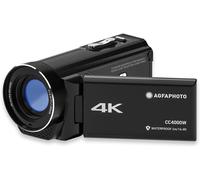 Agfa Photo Realimove Cc4000W - Caméscope Étanche 4K, Écran Tactile 3'', Zoom Numérique 18X, Vidéo 2.7K, Photo 24Mp, Télécommande, Modes D'Enregistrement Multiples, Batterie Lithium - Noir