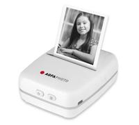 AGFA PHOTO Realipix Pocket P - Imprimante Photo Thermique Portable (Impression Noir et Blanc sans encre, Bluetooth, Batterie Lithium) Blanc