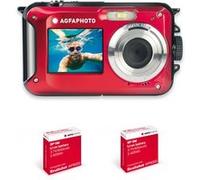 Agfa Photo Realishot WP8000 - Appareil Photo Numerique Compact etanche - 2 Batteries + Dragonne Flottante Incluse- Rouge Rouge G