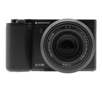 AGFAPHOTO Realishot C130 - Appareil Photo Numérique Compact, Capteur CMOS, Ouverture f/1.8-2.6, ISO 100-3200, Autofocus, Écran LCD, Mémoire Externe SD, Batterie Rechargeable - Noir