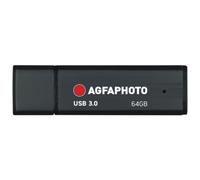 AgfaPhoto 10571 Clé USB 64Go USB Type-A 3.2 Gen 1 (3.1 Gen 1) Noir - Format Casquette