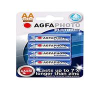 AgfaPhoto 110-802589 Lot de 4 Piles alcalines Non Rechargeables 1,5 V AA Bleu Gris 1,5 V