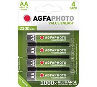AgfaPhoto 70109 Pack de 4 Piles rechargeables Mignon AA 2300 mAh