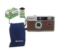 AgfaPhoto Analogue 35 mm Compact Film Camera Set: pellicola per immagini a Colori + batteria