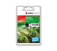 AgfaPhoto APB127BDUOD : Lot de 2 Cartouches d'Encre Noire à Pigments, Compatibilité Brother LC-127, Référence APB127BDUOD