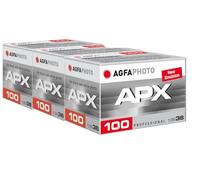 AgfaPhoto APX 100-36 Lot de 3 Films d'images Noir/Blanc