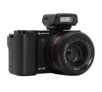AGFAPHOTO Realishot C130 - Appareil Photo Numérique Compact, Capteur CMOS, Ouverture f/1.8-2.6, ISO 100-3200, Autofocus, Écran LCD, Mémoire Externe SD, Batterie Rechargeable - Noir