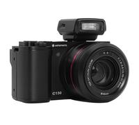 AGFAPHOTO Realishot C130 - Appareil Photo Numérique Compact, Capteur CMOS, Ouverture f/1.8-2.6, ISO 100-3200, Autofocus, Écran LCD, Mémoire Externe SD, Batterie Rechargeable - Noir