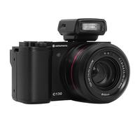 AGFAPHOTO Realishot C130 - Appareil Photo Numérique Compact, Capteur CMOS, Ouverture f/1.8-2.6, ISO 100-3200, Autofocus, Écran LCD, Mémoire Externe SD, Batterie Rechargeable - Noir
