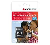 AgfaPhoto Carte mémoire microSDHC - 10580 - Capacité 16GB - Noir