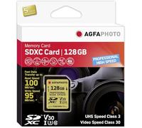 AgfaPhoto Carte mémoire SDXC UHS I Haute vitesse professionnelle U3 V30 128 Go