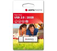 AGFAPHOTO Clé USB 2.0 16 Go - Vitesse de Lecture 15MB/s, Vitesse d'Écriture 5MB/s, Mémoire Flash, Connectivité USB, Modèle 8GB Drive, Spécial Bureautique - Gris