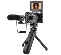 Agfaphoto Vlogging camera avec zoom optique x5 et accessoires.