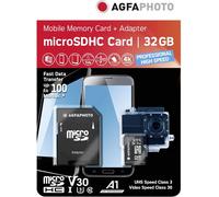 AgfaPhoto MicroSDHC UHS I 32GB Prof. High Speed U3 V30 A1