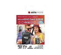 AgfaPhoto Carte microSDXC UHS‑I 128 Go Haute vitesse Classe 10 U1 V10