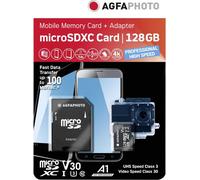 AgfaPhoto MicroSDXC UHS I 128GB Prof. High Speed U3 V30 A1