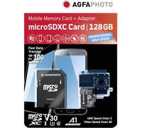 AgfaPhoto MicroSDXC UHS I 128GB Prof. High Speed U3 V30 A1