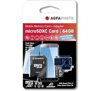 AgfaPhoto MicroSDXC UHS I 64GB Prof. High Speed U3 V30 A1