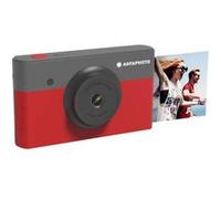 AgfaPhoto Mini Shot Appareil photo numérique à développement instantané noir/rouge Bluetooth, batterie intégrée Rouge G