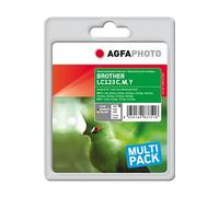 AgfaPhoto Multi pack - Pack de 3 - jaune, cyan, magenta - compatible - blister - remanufacturé - cartouche d'encre (alternative pour : Brother