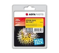 AgfaPhoto Multi pack - Pack de 4 - noir, jaune, cyan, magenta - compatible - blister - remanufacturé - cartouche d'encre (alternative pour : Epson