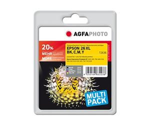 AgfaPhoto Multi pack - Pack de 4 - noir, jaune, cyan, magenta - compatible - blister - remanufacturé - cartouche d'encre (alternative pour : Epson