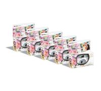 AGFAPHOTO Pack 5 x 601025 - Appareil Photo Jetable LeBox Wedding, 27 Photos, Objectif Optique 31 mm - Gris