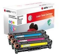 AgfaPhoto - Pack de 3 - jaune, cyan, magenta - compatible - cartouche de toner (alternative pour : Canon 731C, Canon 731M, Canon 731Y, HP 131A, HP CF211A, HP CF212A, HP CF213A, HP U0SL1AM) - pour Cano