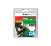 AgfaPhoto - Pack de 4 - noir, jaune, cyan, magenta - compatible - cartouche d'encre (alternative pour : Brother LC223VALPB) - pour Brother DCP-J4120,