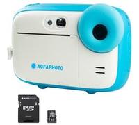 AGFAPHOTO Pack Realikids Instant Cam + 1 carte Micro SD 32GB - Appareil Photo Instantane Enfant, Ecran LCD 2,4', Batterie Lithium, Miroir Selfie et filtre photo - Bleu Azul G