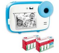 AgfaPhoto Pack Appareil photo Realikids Instant Cam – 6 rouleaux ATP3WH, Écran 2,4'' Bleu
