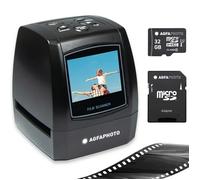 AgfaPhoto Pack Scanner Numérique Realiview AFS100 + 1 Carte SD 32GB - Scanner de Films, Négatifs 35mm/135 et Diapositives (10MP, Écran LCD 2.4'') - Noir