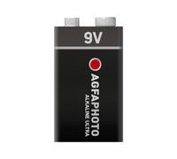 AgfaPhoto Pile 9V Alcaline Usage Unique - Dimensions 26.5x48.5mm, Température Opérationnelle -15°C à 55°C, Conditionnement Blister