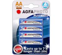 AgfaPhoto 110-802589 Lot de 4 Piles alcalines Non Rechargeables 1,5 V AA Bleu Gris 1,5 V
