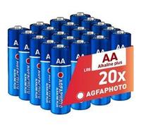 AgfaPhoto Alkaline Batteries AA LR6 (1.5V, Pack of 20) - Long Lasting Power - Ideal for Remote Controls, Toys, Cameras and More - Home Or Professional Use