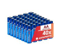 AgfaPhoto Piles AA Alcalines Plus LR6 (1.5V, Lot de 40) - Longue Durée de Vie - Idéales pour Télécommandes, Jouets, Appareils Photo et Plus - Performance Fiable et Constante