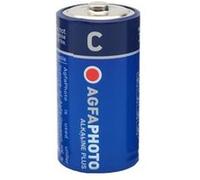 AgfaPhoto Piles Alcalines PLUS Baby C LR14 (1.5V, Lot de 12) - Longue Duree de Vie - Ideales pour Appareils Menagers, Lampes de Poche, Jouets et Plus - Performance Fiable et Constante Noir G